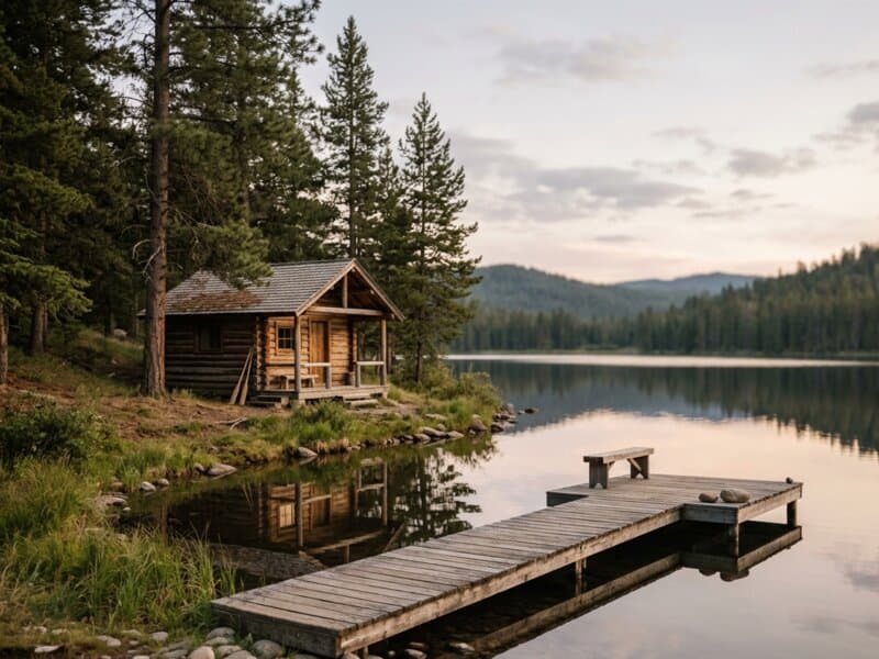 Lakeside cabins