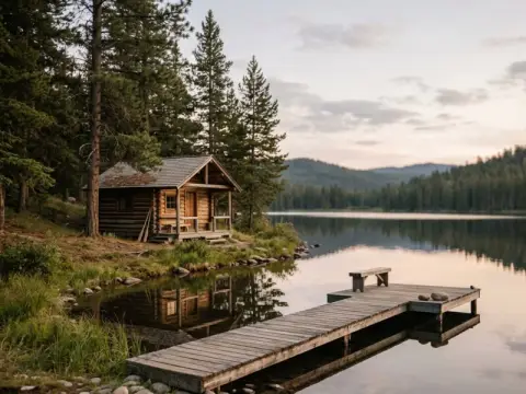 Lakeside cabins